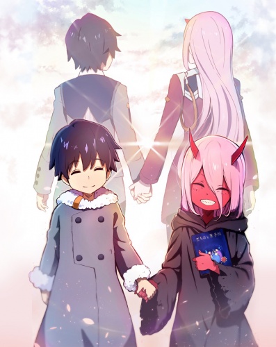 Hiro and Zero Two